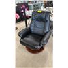 Image 1 : BENCHMASTER FAUX LEATHER SWIVEL RECLINING CHAIR