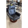 Image 2 : BENCHMASTER FAUX LEATHER SWIVEL RECLINING CHAIR