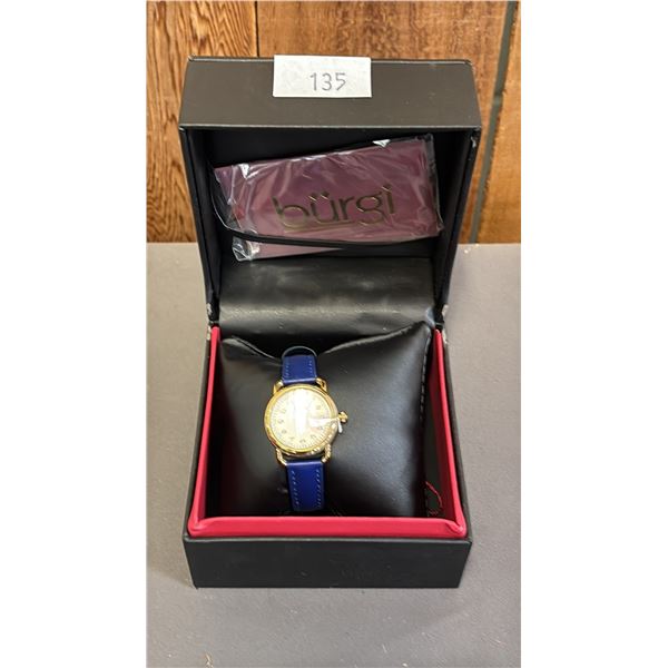 *NEW IN BOX WITH TAGS* BULGI LADIES ANALOGUE WATCH  & LEATHER BAND