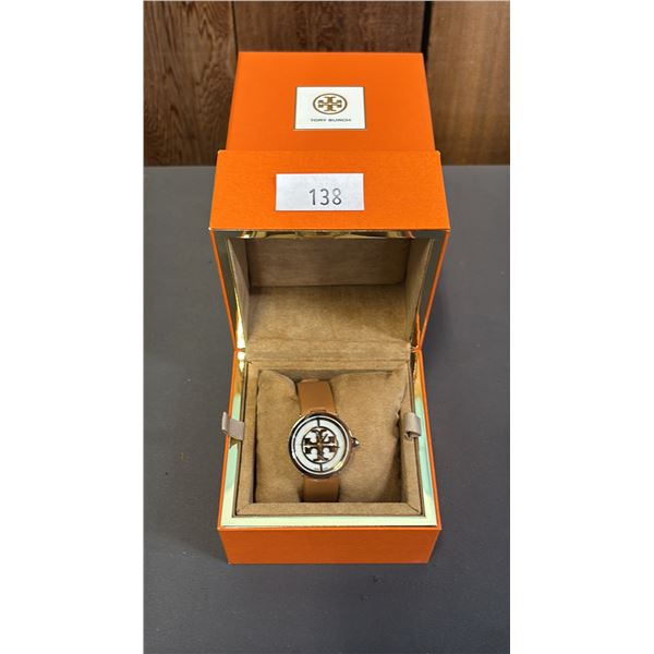 *NEW IN BOX WITH TAGS* TORY BURCH LADIES ANALOGUE WATCH WITH LEATHER BAND