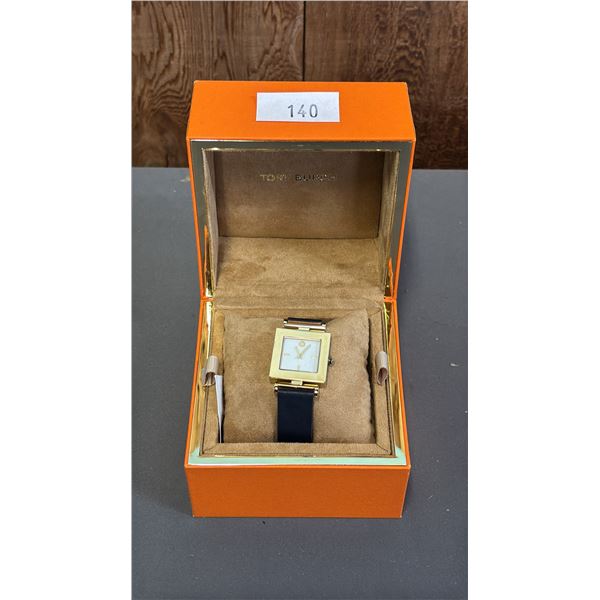 *NEW IN BOX* TORY BURCH LADIES ANALOGUE WATCH WITH REVERSIBLE LEATHER STRAP