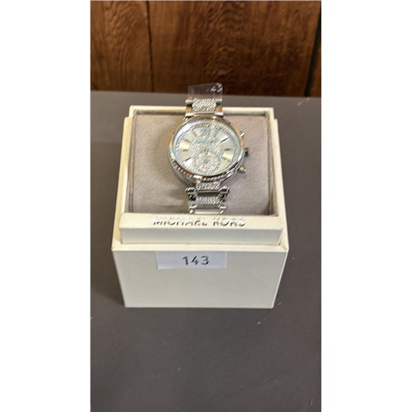 *NEW IN BOX WITH TAGS* MICHAEL KORS LADIES CRYSTAL PAVE DIAL WATCH
