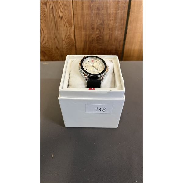 *NEW IN BOX WITH TAGS* MICHELLE STAINLESS STEEL LADIES ANALOGUE WATCH