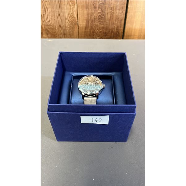 *NEW IN BOX WITH TAG* SWAROVSKI LADIES CRYSTALLINE HOURS WATCH WITH LEATHER BAND