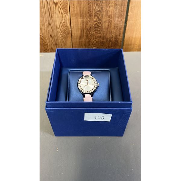 *NEW IN BOX WITH TAG* SWAROVSKI LADIES LOVELY CRYSTALS MINI MODEL ANALOGUE WATCH WITH LEATHER BAND