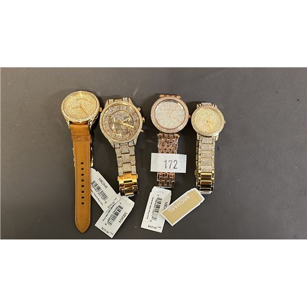 *NEW WITH TAGS* (4) ASSORTED MICHAEL KORS LADIES WATCHES