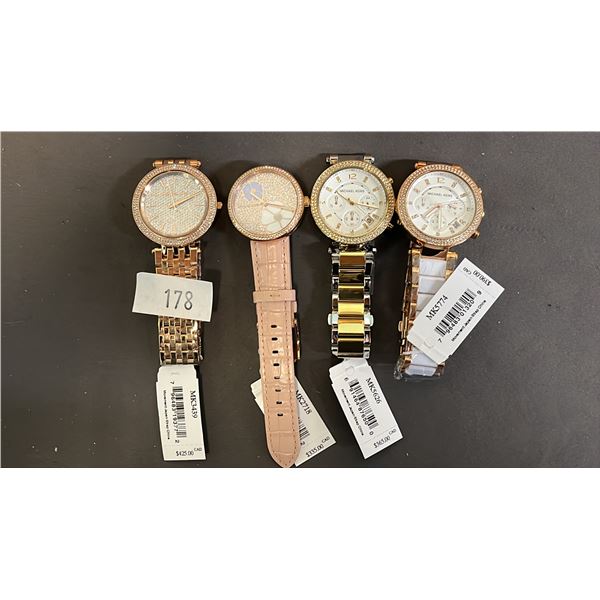 *NEW WITH TAGS* (4) ASSORTED MICHAEL KORS LADIES WATCHES