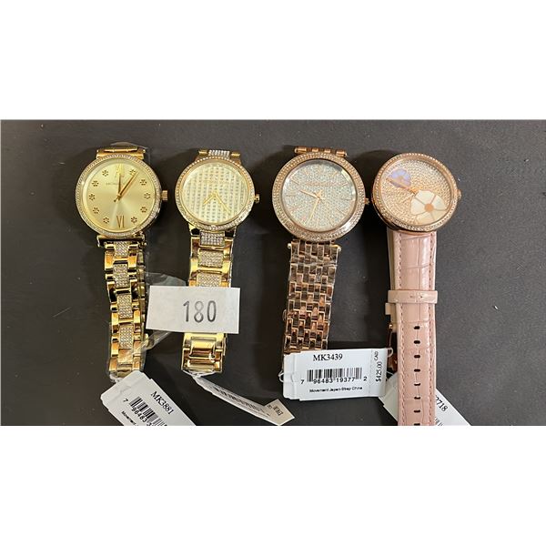 *NEW WITH TAGS* (4) ASSORTED MICHAEL KORS LADIES WATCHES