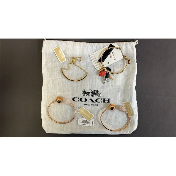 *NEW WITH TAGS* (1) COACH & (3) MICHAEL KORS FASHION BRACELETS IN COACH BAG