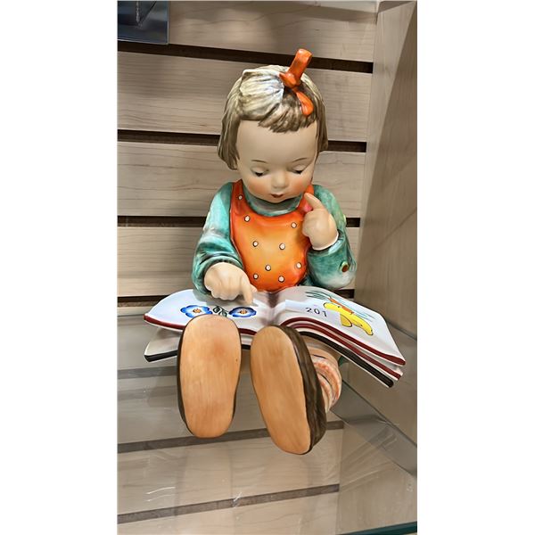 VINTAGE CERAMIC GOEBEL "BOOKWORM" FIGURINE: 9" TALL