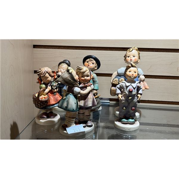 (6) ASSPORTED VINTAGE CERAMIC GOEBEL FIGURINES
