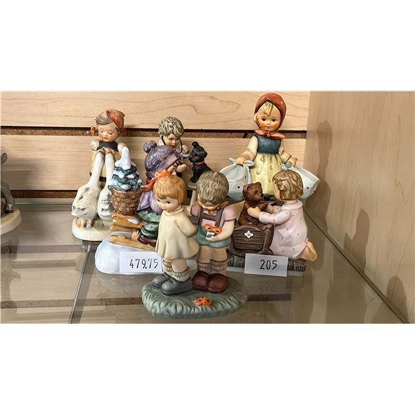 (6) ASSORTED VINTAGE CERAMIC GOEBEL FIGURINES