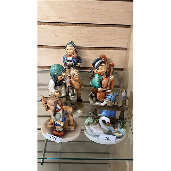 (6) ASSORTED VINTAGE CERAMIC GOEBEL FIGURINES