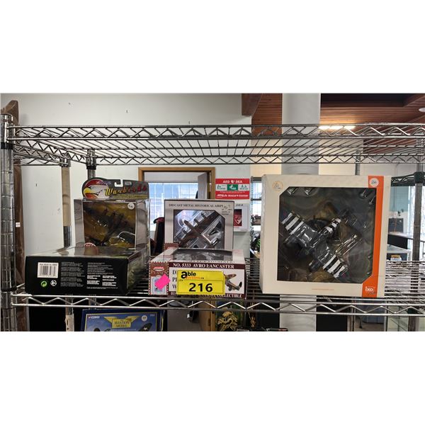 (5) ASSORTED DIECAST SCALE MODEL AIRPLANES: CORGI, IXO, UNIMAX & MORE