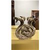 Image 3 : (5) *NEW IN BOX* RESIN ENTWINED COBRA SCULPTURES