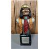 Image 1 : CHILMARK PEWTER & MARBLE GERONIMO BUST BY JOE STOCKBLOWER: APPROX. 13" TALL