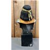 Image 3 : CHILMARK PEWTER & MARBLE GERONIMO BUST BY JOE STOCKBLOWER: APPROX. 13" TALL