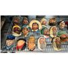 Image 2 : SHELF OF ASSORTED VINTAGE BOSSONS CHALKWARE HEADS