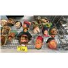 Image 3 : SHELF OF ASSORTED VINTAGE BOSSONS CHALKWARE HEADS