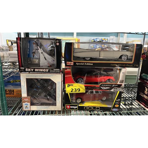 (3) ASSORTED DIECAST SCALE MODEL AIRPLANES & (3) ASSORTED DIECAST SCALE MODEL CARS