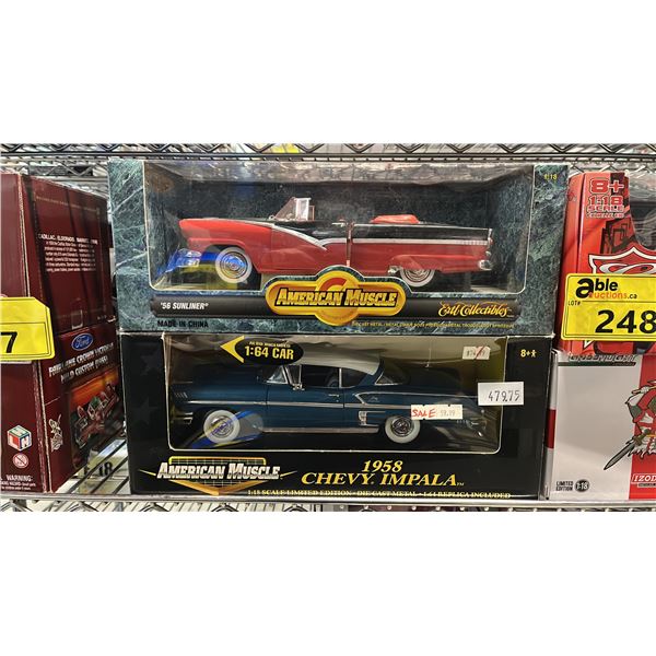 (4) ASSORTED DIECAST 1:18 SCALE MODEL CARS IN BOXES