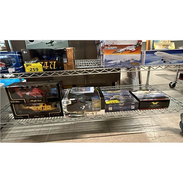 SHELF OF ASSORTED DIECAST SCALE MODEL AIRCRAFT