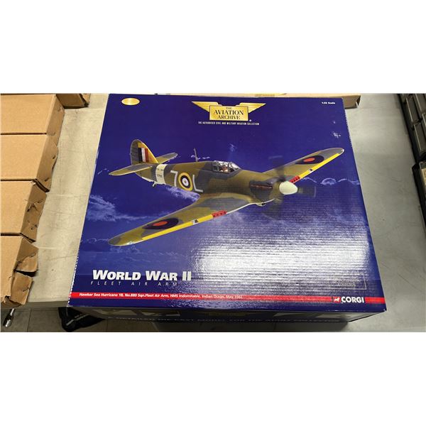 THE AVIATION ARCHIVE DIECAST 1:32 SCALE MODEL WWII HAWKER SEA HURRICANE 1B AIRPLANE