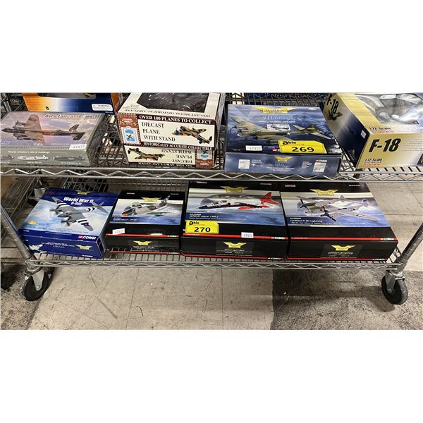 (4) ASSORTED CORGI DIECAST SCALE MODEL AIRPLANES