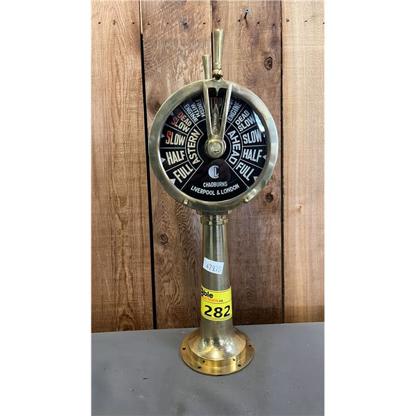 CHADBURNS LIVERPOOL & LONDON BRASS SHIP'S TELEGRAPH