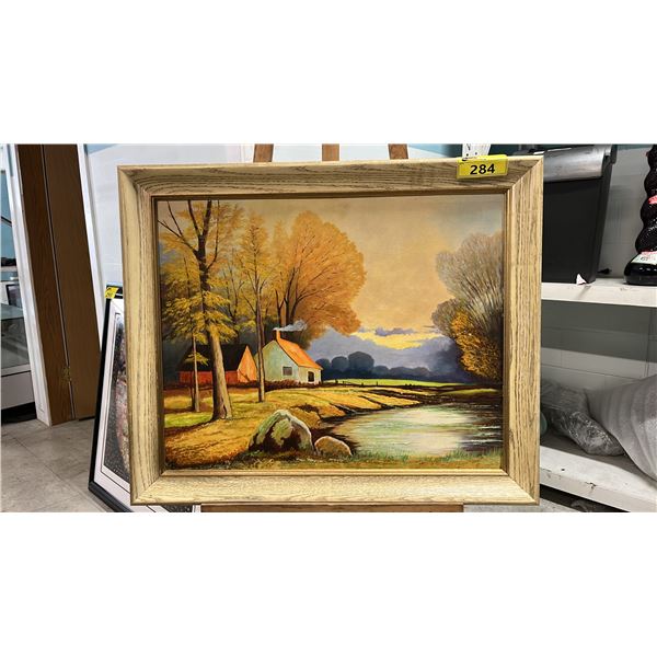 ORIGINAL FRAMED OIL ON CANVAS BOARD PAINTING