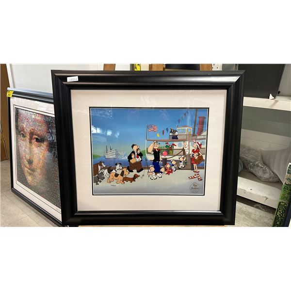 FRAMED & MATTED "POPEYE" SERICEL ART