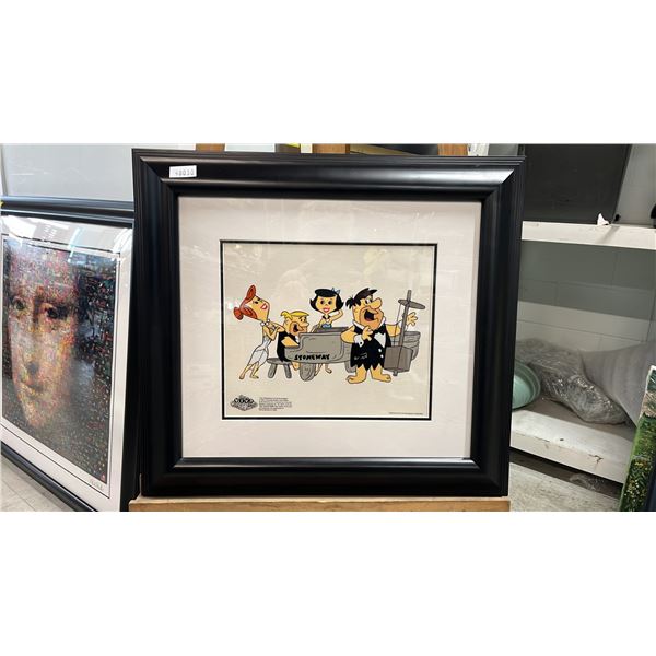 FRAMED & MATTED "FLINTSTONES" SERICEL ART