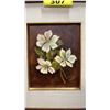 Image 4 : (2) FRAMED OIL ON CANVAS FLORAL PAINTINGS