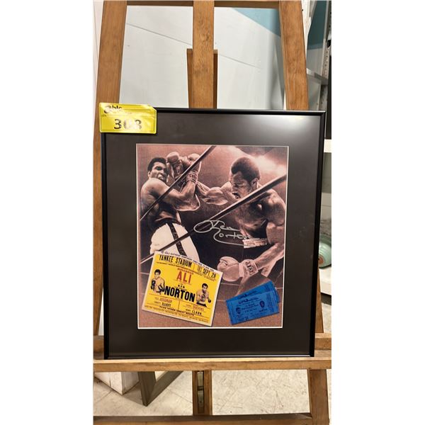 MUHAMMAD ALI VS KEN NORTON PRINT SIGNED BY KEN NORTON