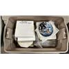 Image 2 : LARGE TOTE OF ASSORTED COLLECTOR PLATES *TOTE & LID INCLUDED*