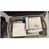 Image 2 : LARGE TOTE OF ASSORTED COLLECTOR PLATES *TOTE & LID INCLUDED*