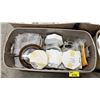 Image 2 : LARGE TOTE OF ASSORTED COLLECTOR PLATES *TOTE & LID INCLUDED*