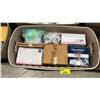Image 2 : LARGE TOTE OF ASSORTED COLLECTOR PLATES *TOTE & LID INCLUDED*