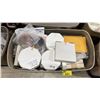 Image 2 : LARGE TOTE OF ASSORTED COLLECTOR PLATES *TOTE & LID INCLUDED*