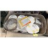 Image 2 : LARGE TOTE OF ASSORTED COLLECTOR PLATES *TOTE & LID INCLUDED*