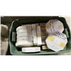 Image 2 : LARGE TOTE OF ASSORTED COLLECTOR PLATES *TOTE & LID INCLUDED*