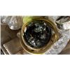 Image 4 : LARGE TOTE OF WALL DECOR, GLOBE, LAMP & MORE *TOTE & LID INCLUDED*