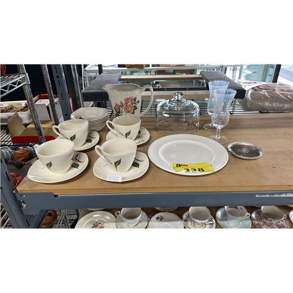 VINTAGE LORD NELSONWARE JUG, MIDWINTER MODERN TEA CUPS, SAUCERS & DESSERT BOWLS & MORE