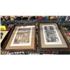 Image 3 : (2) VINTAGE FRAMED PRINTS & (2) FRAMED NEEDLEWORK ART