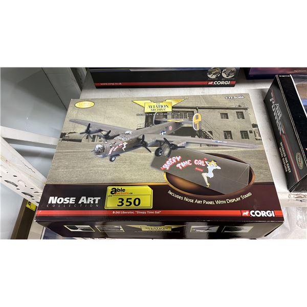 CORGI LTD. EDITION DIECAST 1:72 SCALE MODEL B24 LIBERATOR "SLEEPY TIME GAL" AIRPLANE