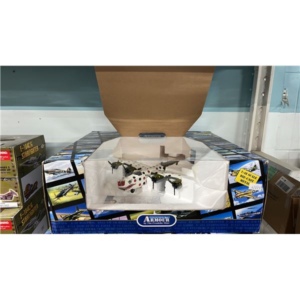 THE FRANKLIN MINT DIECAST 1:48 SCALE MODEL B-24 LIBERATOR FORMATION "SPOTTED APE" AIRPLANE