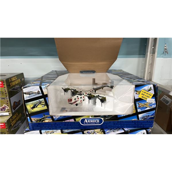 THE FRANKLIN MINT DIECAST 1:48 SCALE MODEL B-24 LIBERATOR FORMATION "SPOTTED APE" AIRPLANE