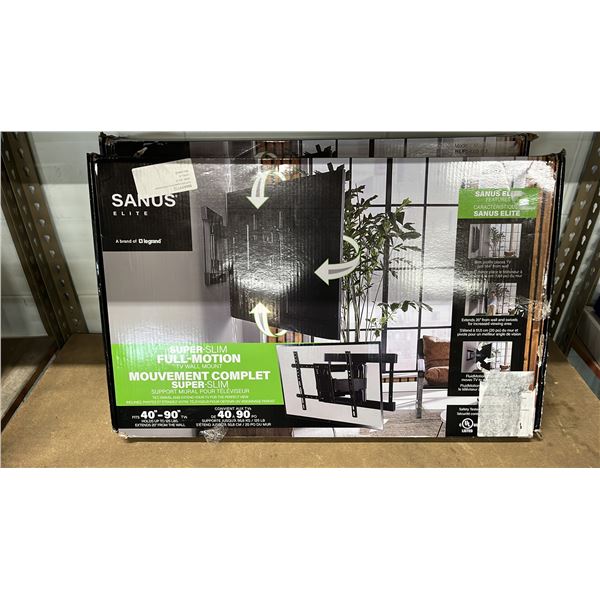 SANUS ELITE ADVANCED FULL-MOTION 4D+SHIFT TV WALL MOUNT: FITS 42"-90" TV UP TO 125LBS