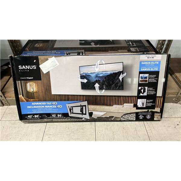 SANUS ELITE ADVANCED TILT 4D PREMIUM TV WALL MOUNT: FITS 42"-90" TVS UP TO 150LBS