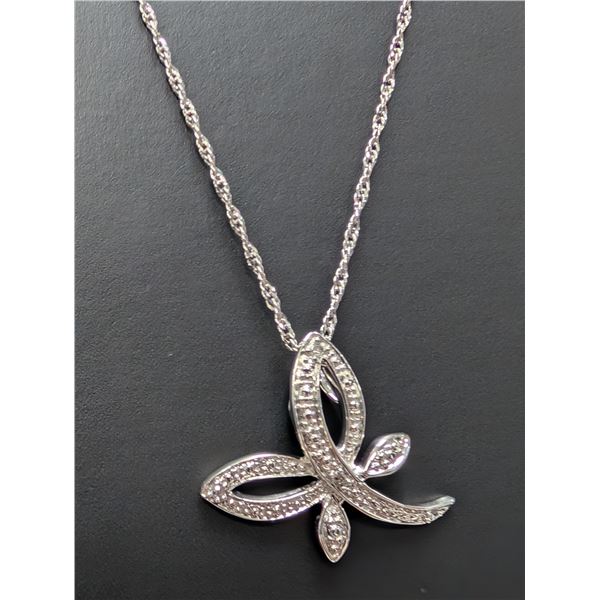 14K(2.6G), NATURAL DIAMOND (0.03CT) NECKLACE 18", SUGGESTED RETAIL VALUE $2200